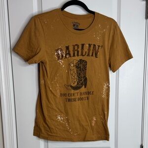 Darlin' Graphic Tee - Mustard Women’s Short Sleeve Top